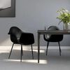vidaXL Dining Chair Set of 2 Black Polypropylene Standard Durable