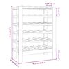 vidaXL Wine Rack 24.2x11.8x32.3" Solid Wood Pine