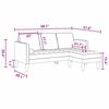 vidaXL Sofa Set Dark Grey 68.11 x 51.57 x 26.38 in Polyester