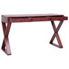 vidaXL Computer Desk Brown Solid Mahogany Wood 45.3 x 18.5 x 30.3 in