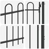 vidaXL Fence Gate Single Door with Arched Top Steel 3.3'x3.9' Black