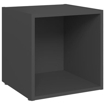 vidaXL TV Cabinets 2 pcs Gray 14.6"x13.8"x14.6" Chipboard