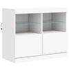vidaXL Sideboard White Engineered wood, Glass Medium Sideboard