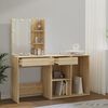 vidaXL LED Dressing Table With Cabinet Sonoma oak Engineered wood, acrylic