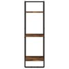 vidaXL Wall Shelf Set Set of 6 Smoked Oak Engineered wood, metal Medium