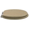 vidaXL WC Toilet Seats 2 pcs with Soft Close Lids MDF Bamboo Design (2x143926)