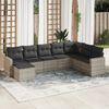 vidaXL Garden Sofa Set Light grey, Dark grey