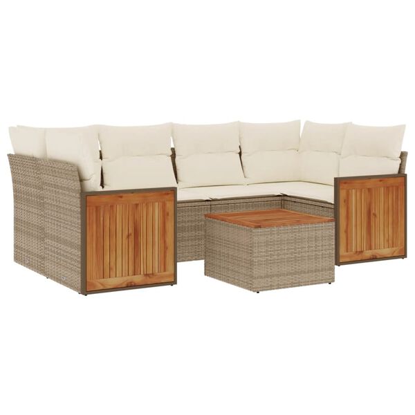 vidaXL Garden Sofa Set Beige