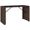 vidaXL Garden Bar Set Brown, Cream White, Black