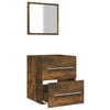 vidaXL Bathroom Cabinet With Mirror Smoked Oak Engineered wood, Acrylic