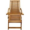 vidaXL Deck Chair Light brown Acacia wood Standard Foldable Deck Chair