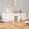 vidaXL Sideboard Set of 3 White Engineered Wood Medium Sideboard