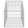 vidaXL Gabion Basket Silver Galvanized iron 39.4 x 19.7 x 23.6 in