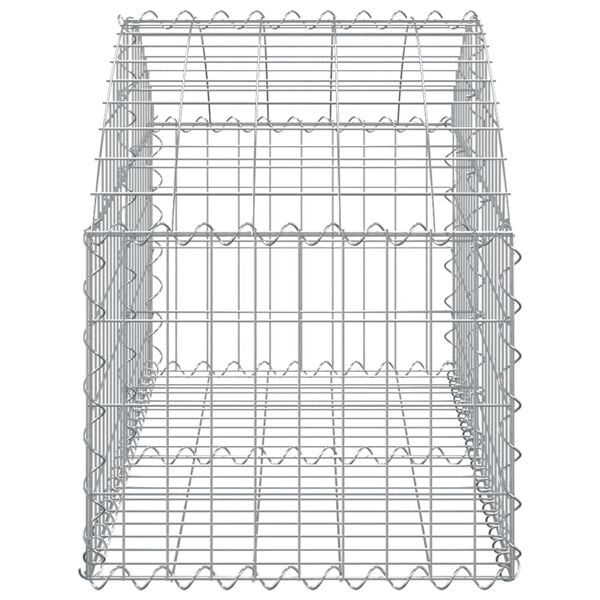 vidaXL Gabion Basket Silver Galvanized iron 39.4 x 19.7 x 23.6 in