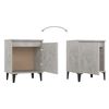 vidaXL Bed Cabinet Set of 2 Concrete Grey Engineered Wood, Metal
