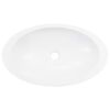 vidaXL Wash Basin 23.3"x13.8"x4.2" Mineral Cast/Marble Cast White