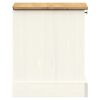 vidaXL Bedside Cabinet White Solid pine wood, engineered wood, metal