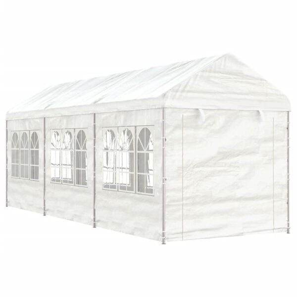 vidaXL Gazebo with Roof White 21.9'x7.5'x8.8' Polyethylene