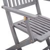 vidaXL Folding Patio Chairs 2 pcs with Cushions Solid Acacia Wood (46333+314887)