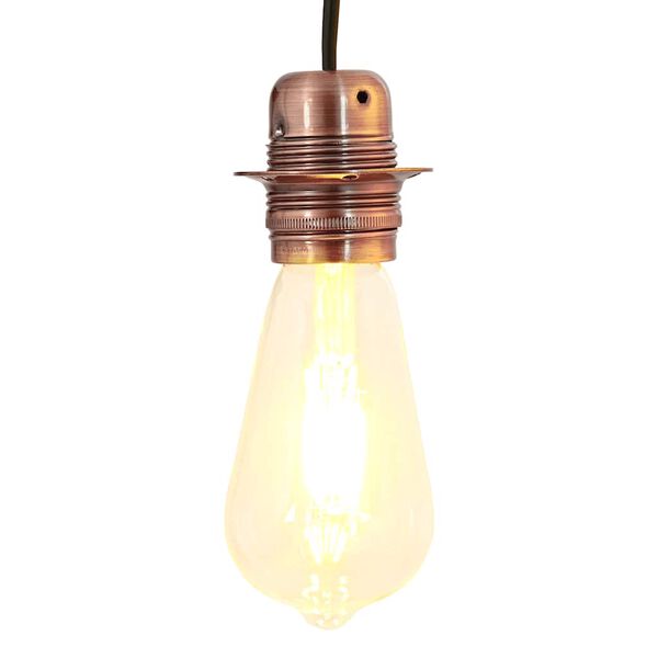 vidaXL Lamp Holder Red bronze Metal, ceramic Small Sturdy Lamp Holder