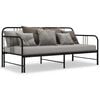 vidaXL Sofa Bed Frame Black Powder-coated metal 79 x 35.4 in mattress size
