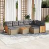 vidaXL Garden Sofa Set Beige, Light Grey