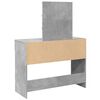 vidaXL Dressing Table Concrete Grey Engineered Wood