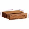 vidaXL Wall Shelves 2 pcs 11.8"x6.7"x3.1" Solid Wood Acacia