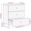 vidaXL Bedside Cabinet Brown and Black Solid Mango Wood, MDF, Iron Medium