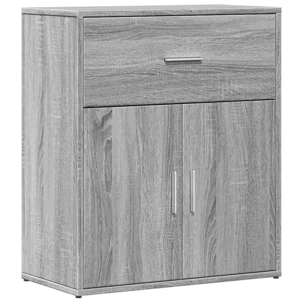 vidaXL Sideboard Gray Sonoma 23.6"x12.2"x27.6" Engineered Wood