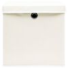 vidaXL Storage Box Set of 4 White Non-woven fabric (100% polyester)