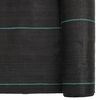 vidaXL Weed Membrane Black with green stripes Polypropylene 1.6x164 ft