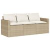 vidaXL Garden Sofa Set Beige PE rattan Large Modular Garden Sofa Set