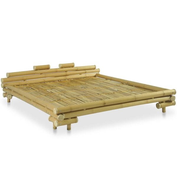 vidaXL Bamboo Bed Natural Bamboo Super King Durable Bamboo Bed