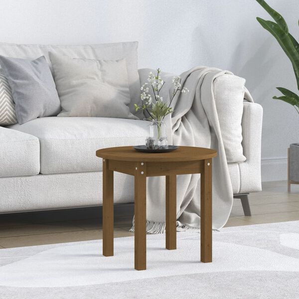 vidaXL Coffee Table Honey Brown Solid Pine Wood Compact Durable