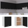 vidaXL Hanging Cabinet Black Engineered wood 19.7 in x 12.2 in x 23.6 in