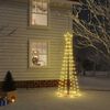 vidaXL Christmas Cone Tree Warm white Powder-coated steel, copper, PVC