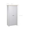 vidaXL Wardrobe White Solid Pine Wood Medium Storage Wardrobe