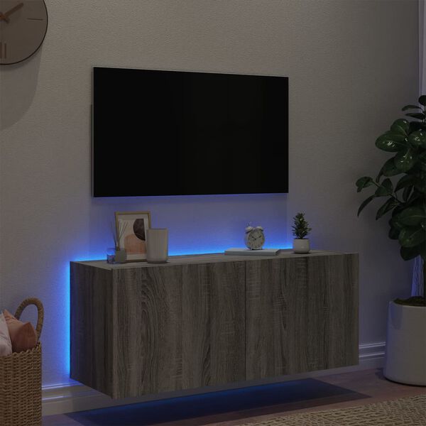 vidaXL TV Wall Cabinet Grey Sonoma Engineered wood TV Wall Cabinet