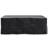 vidaXL Garden Furniture Cover Set of 2 Black Polyethylene Large