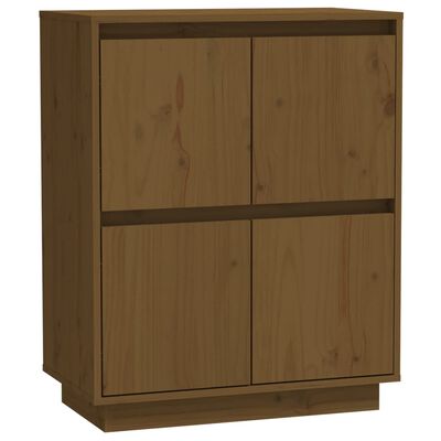 vidaXL Sideboard Honey Brown 23.6"x13.4"x29.5" Solid Wood Pine