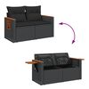 vidaXL Garden Sofa Set Black PE rattan Large Modular Outdoor Sofa Set