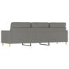 vidaXL 3-Seater Sofa Dark Gray 82.7" Fabric