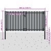 vidaXL Double Door Fence Gate Steel 118.1x59.1" Anthracite