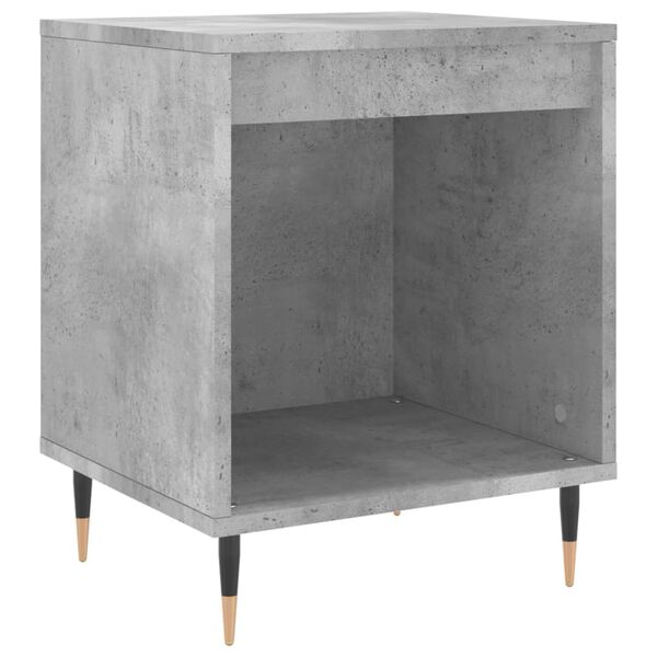 vidaXL Bedside Cabinet Set of 2 Concrete grey Engineered wood Medium