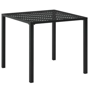 vidaXL Outdoor Table Black E-coated and powder-coated steel 31.5x31.5 in