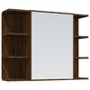 vidaXL Bathroom Furniture Set Brown Oak Engineered Wood, Acrylic Large