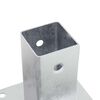 vidaXL Post Bases Square 12 pcs Silver 2.80x2.80" Galvanised Steel