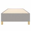 vidaXL Bed Frame Light Grey 100% polyester, plywood, engineered wood