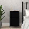 vidaXL Bedside Cabinet Black Engineered wood Bedside Cabinet Rectangle